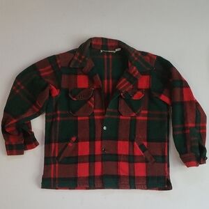 L.L. Bean Red and Green Plaid Jacket